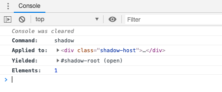 console.log shadow